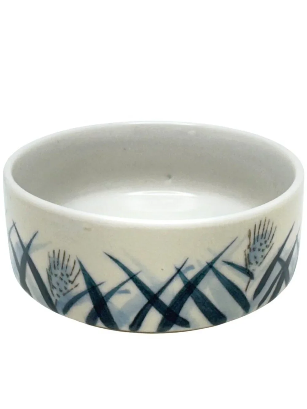 Takahashi San Francisco Vtg Blue Grass Hand-Painted Ceramic Bowl 4.25